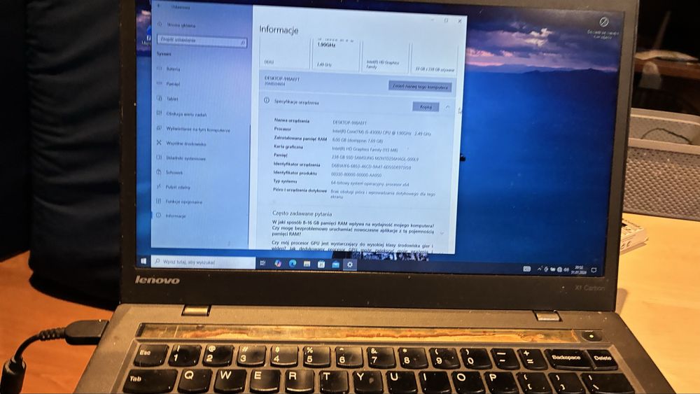 Laptop Lenovo X1 Carbon