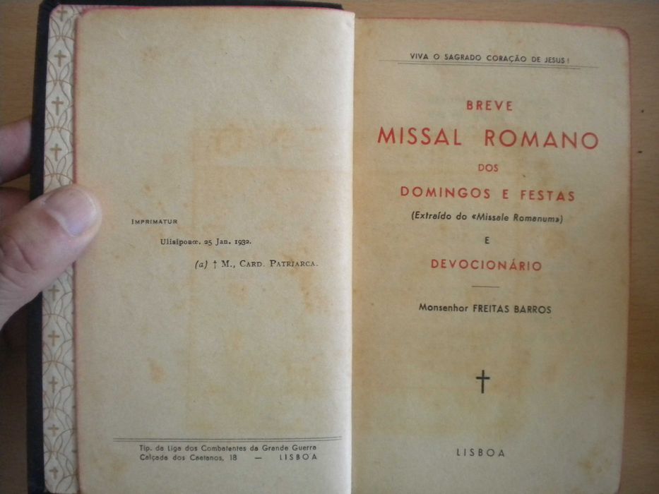 Missal Romano dos Domingos e Festas - Edição de 1932