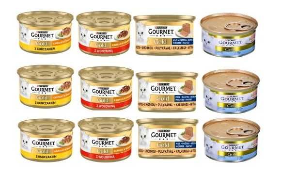 Purina 4 pyszne smaki !!! karma dla kota puszki - 12x85g. pycha !!!