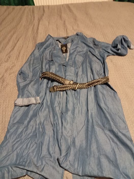 Plaszcz jeans roz44