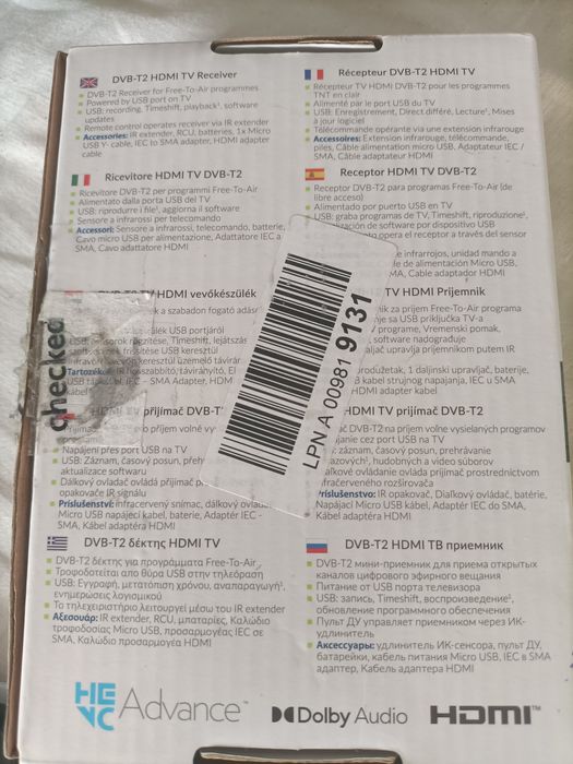 Niewielki Dekoder odbiornik telewizji naziemnej TV DVB-T2 Strong HDMI