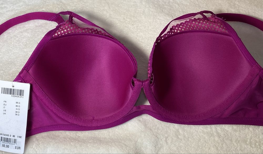 CHANTELLE PULP PLAY 80D – efektowny biustonosz plunge – NOWY Z METKAMI