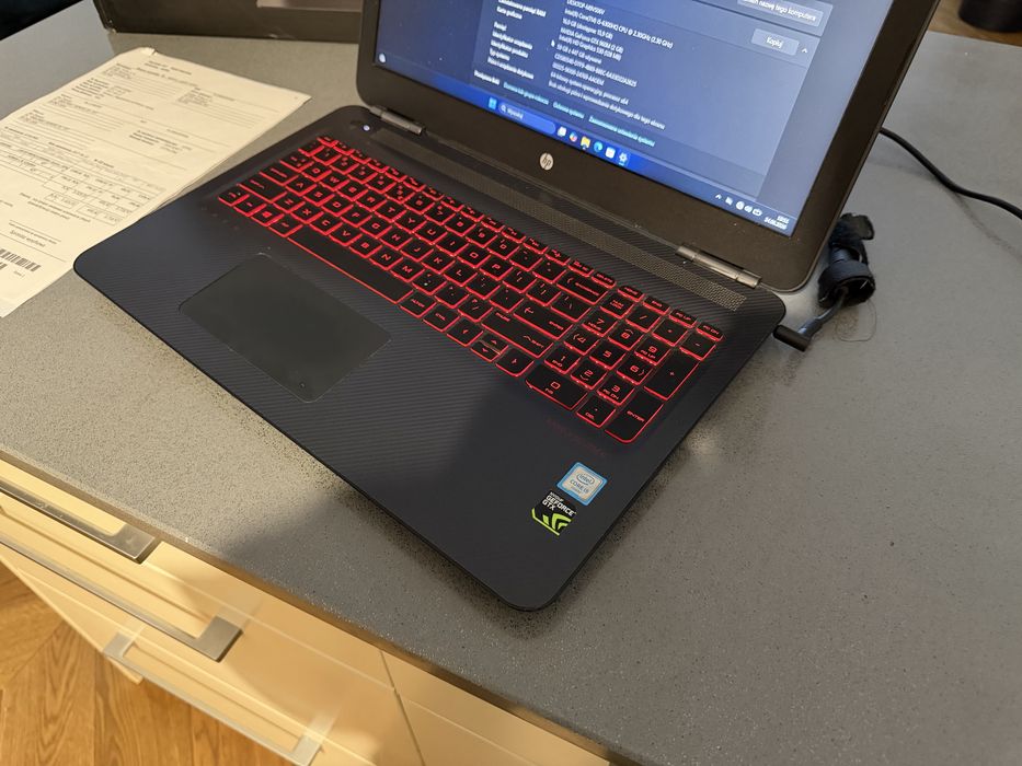 Laptop GAMINGOWY Hp Omen nvidia GTX I5 16 gb ram 500 SSD