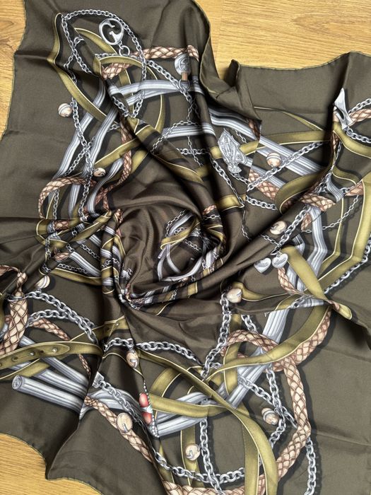 Apaszka Gucci khaki jedwab