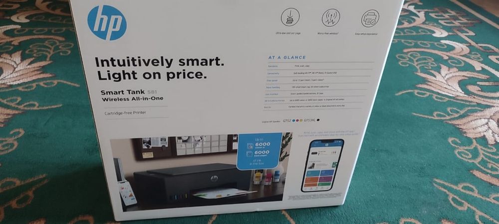 Кольоровий струменевий принтер, сканер, ксерокс 3/1 HP Smart tank 580