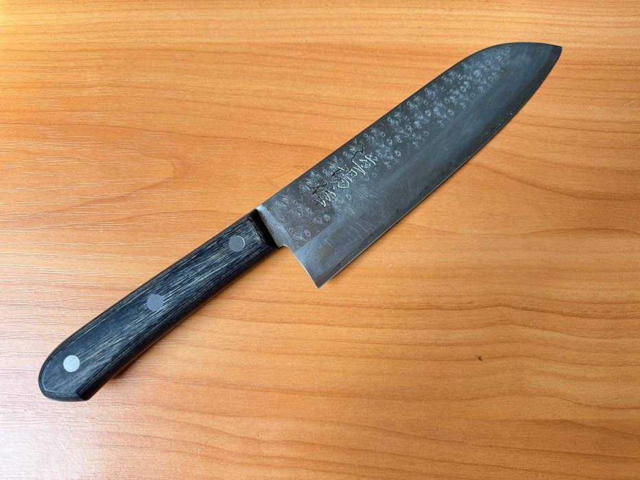 Японский нож Santoku "道場作" Dōjō-saku, кузница Кобаяси Косё