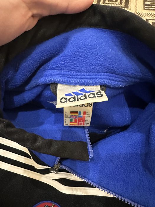Винтажная флисовая кофта adidas brugge k.v. футбольная
