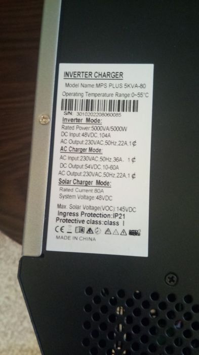 Продам гібридні інвертори на 5 кВт і ,6квтвт 48v.
