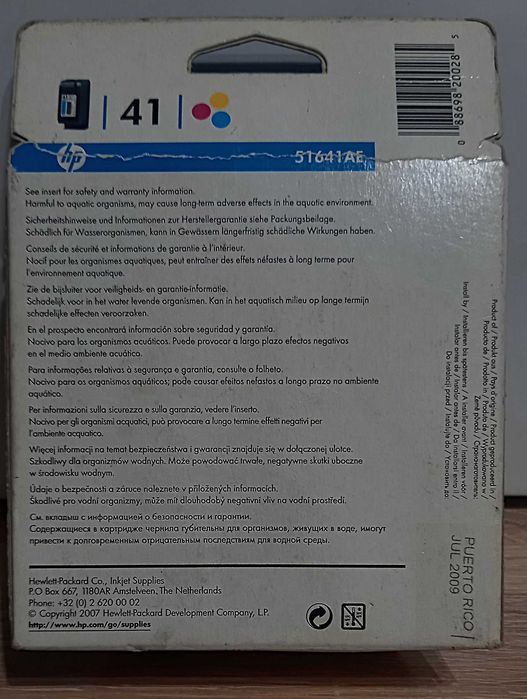 HP 41  Drukarka HP oryginalny tusz