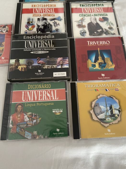 7 CD-ROM + 2 Enciclopédias (1998‑2001) – Universal / Porto / Texto