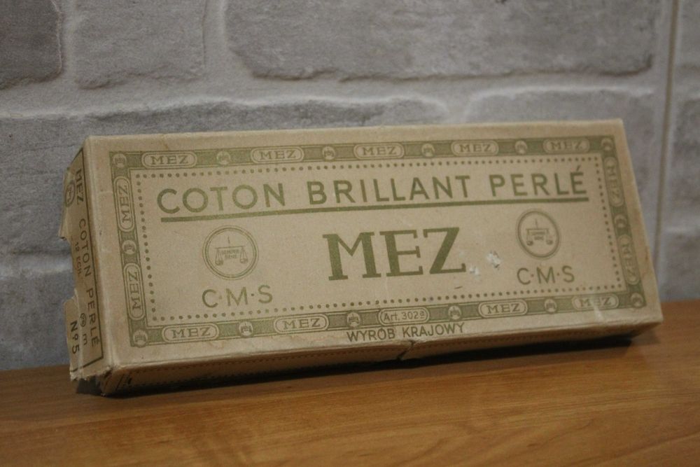 Przedwojenne nici MEZ COTON BRILLANT PERLE CMS z Łódzkiej Fabryki Nici
