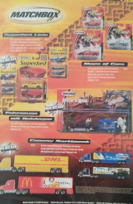 Lote catálogos/posters Matchbox de 2001 a 2010