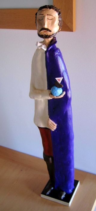 Figura em papier machê, Pedro Álvares Cabral. Atelier Viana Cabral
