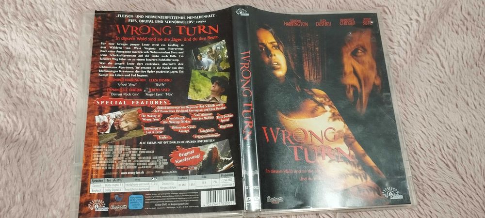 Płyta DVD Wrong Turn audio DE/EN, napisy niemieckie