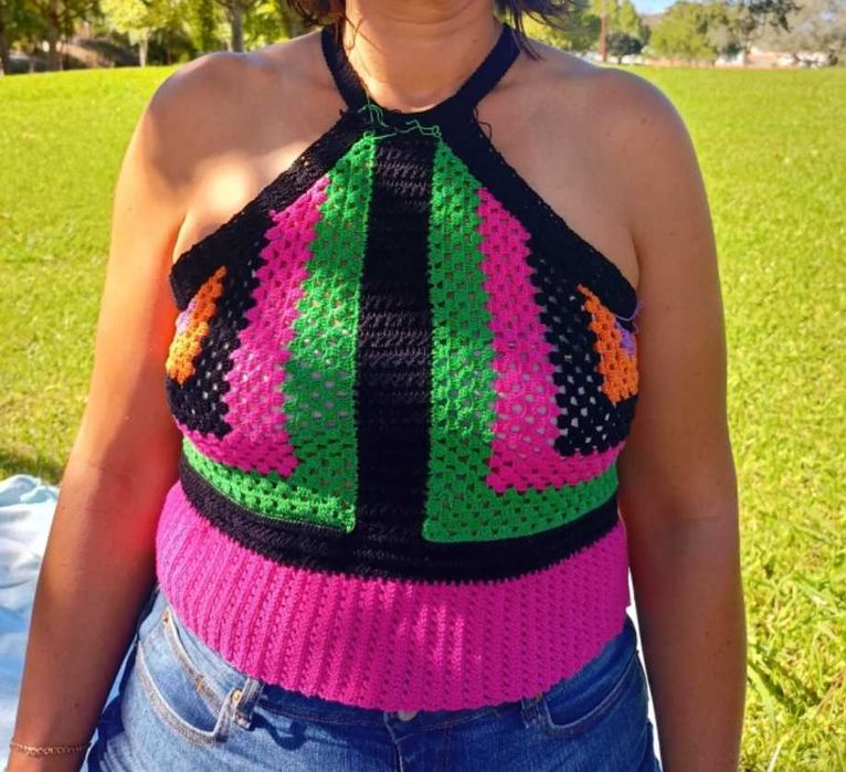Blusa em crochet