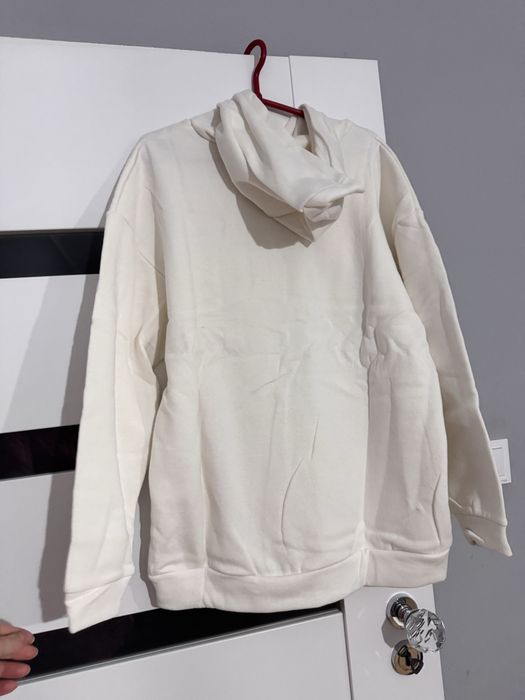 Nowa biała bluza z kapturem „Happiness” – rozmiar S