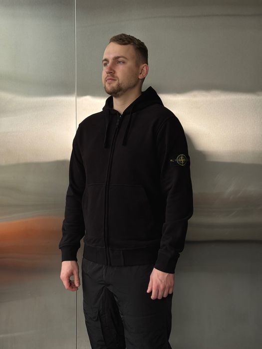 Зіп Худі Stone Island | Блакитна Кофта Стон Айленд | Толстовка Стонік