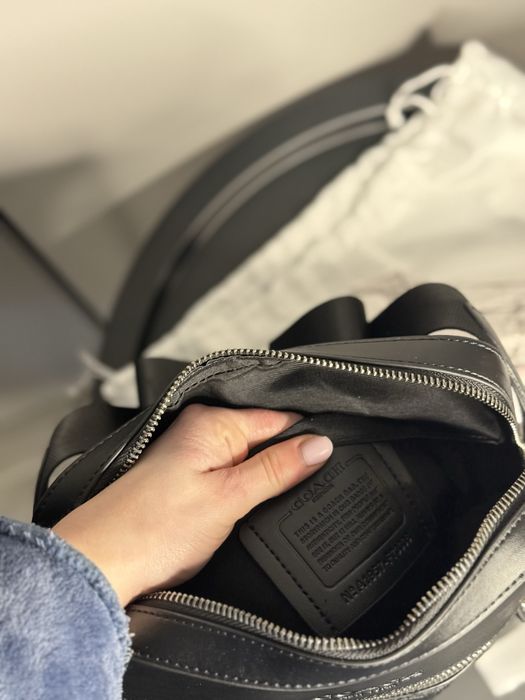Чоловіча барсетка сумка шкіряна coach коач