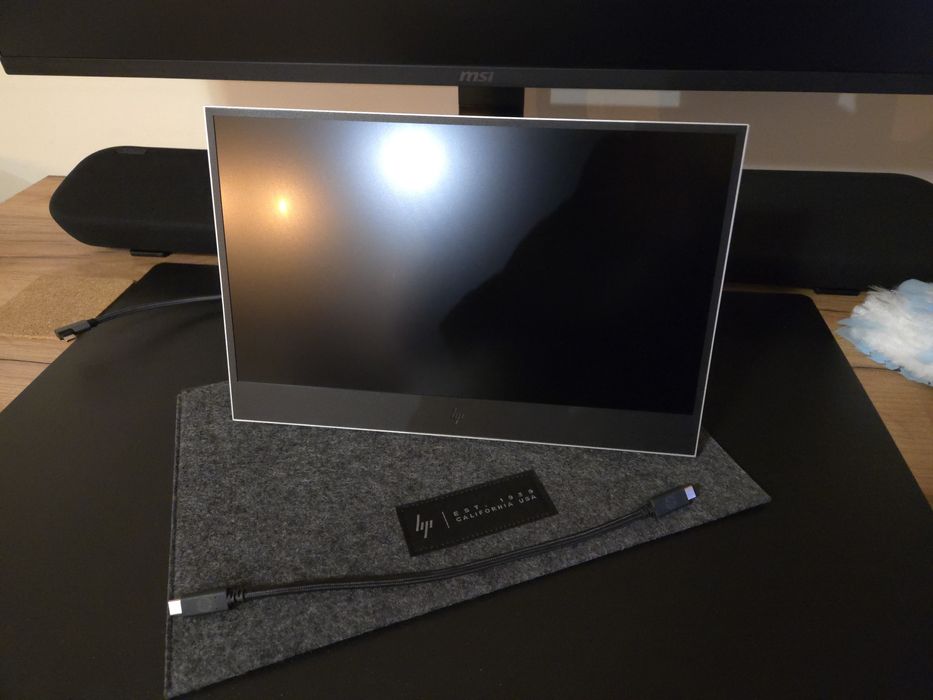 JAK NOWY HP E14 monitor przenośny 14" full HD do laptopa ekran dodatko