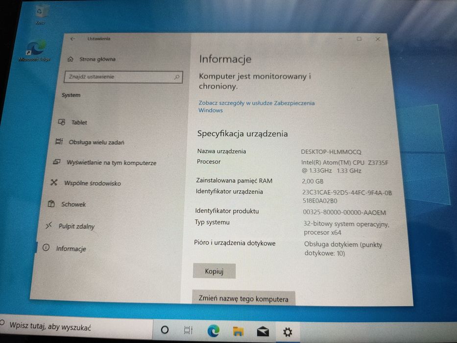 Tablet Medion E1234t 10" Windows 10