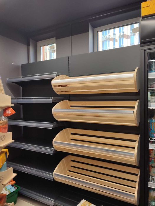 Торгові стелажі. Торговые стеллажи. Торгове обладнання. Касові зони