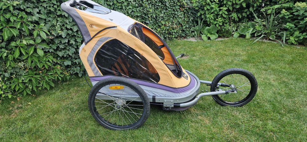Przyczepka ryksza rowerowa dla 2 dzieci