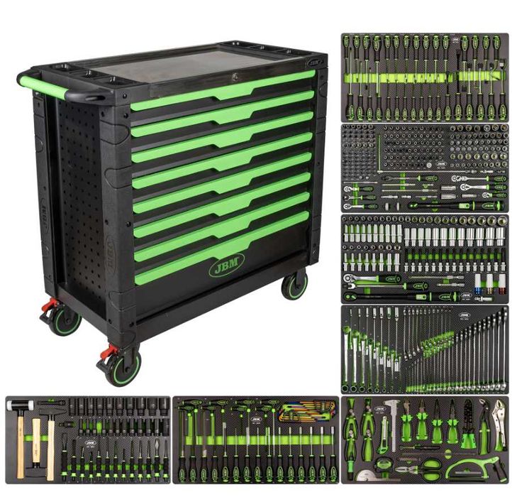 CARRINHO DE FERRAMENTAS XL COM 8 GAVETAS - MONTADO (468 PEÇAS)