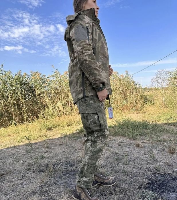 Штани зимові на флісі камуфляж Combat Soft Shell водовідштовхувалні