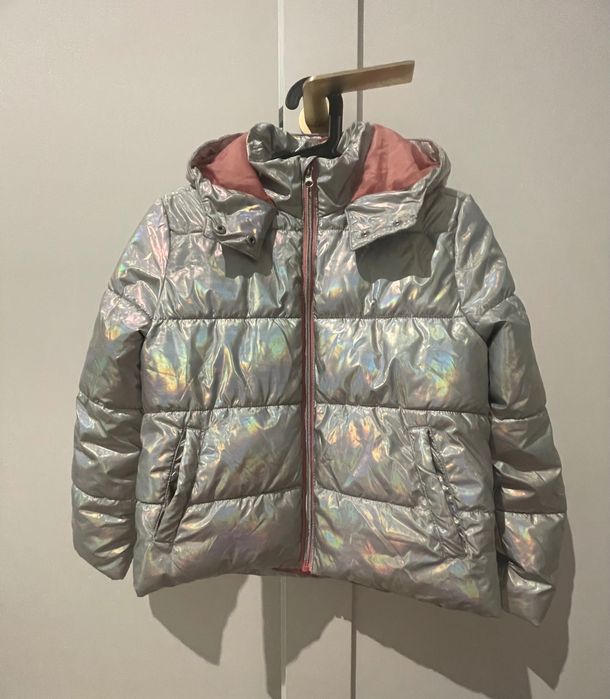 Kurtka holograficzna dziewczęca 134/140