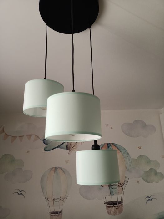 Klosz abażur niebieski