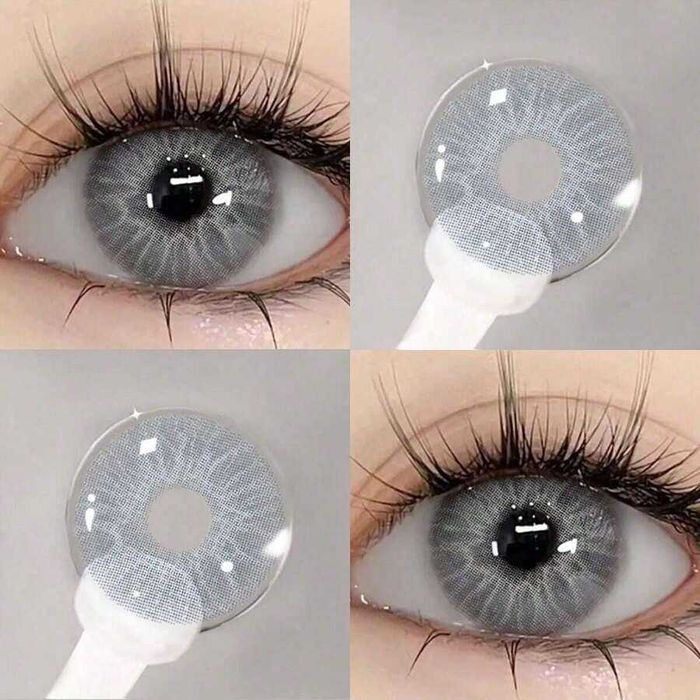 1 Par De Lentes De Contato Unissex Gelatinosas Coloridas, Lançamento A