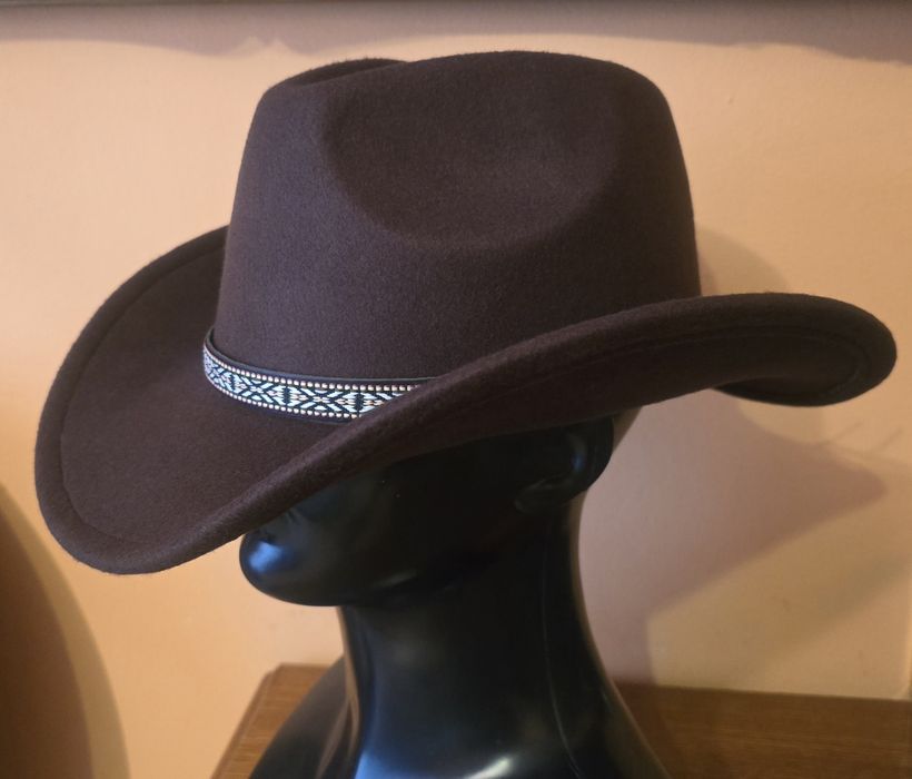 Elegancki kapelusz myśliwski, jeździecki, cowboyski w stylu USA. 57cm