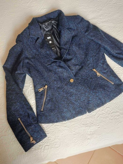 Blazer azul mulher
