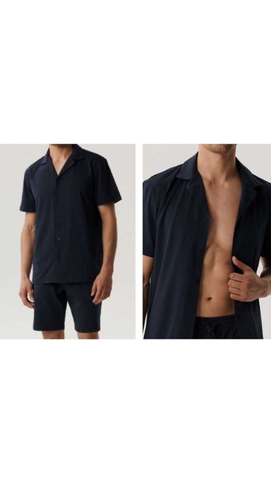 Піжама чоловіча АТЛАНТІК сорочка кор. рукав з шортами бавовна ATLANTIC