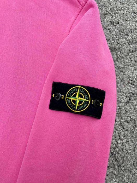 Мужская розовая зип худи зипка стон айленд stone island