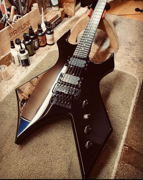 B.C. Rich X  Stranger Things Eddie Munson Warlock Black 2022