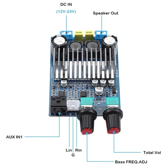 Плата підсилювач 100Вт( усилитель) підходить для вібродинаміка