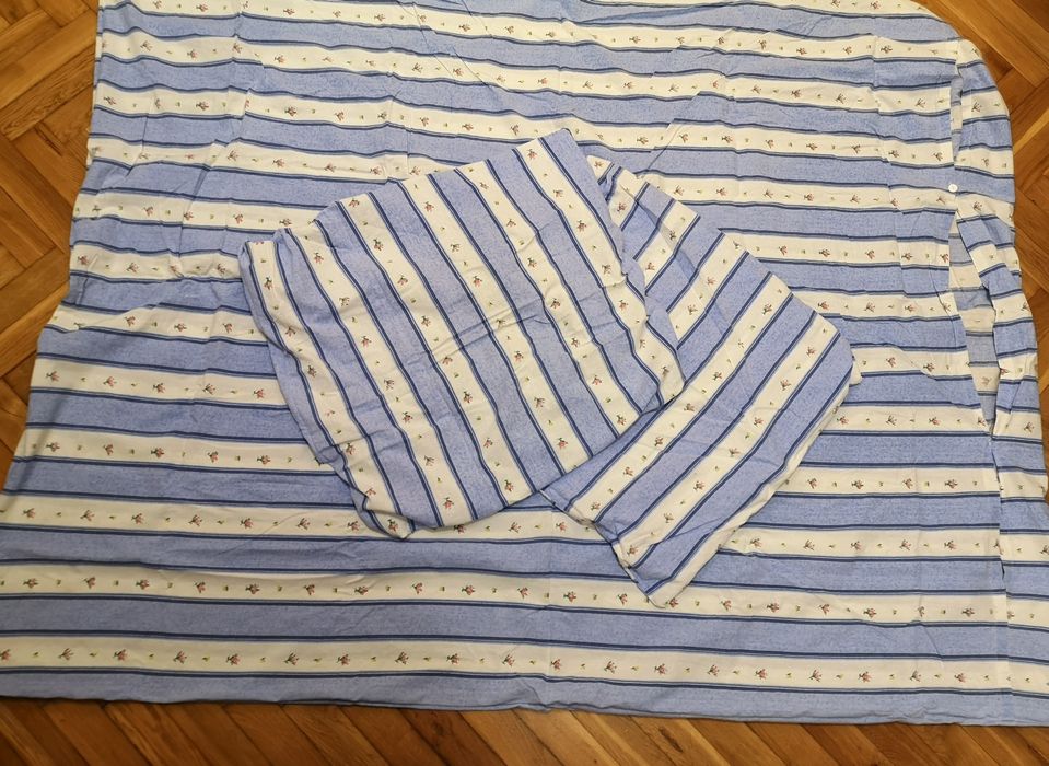 Pościel biało niebieska 160 x 200