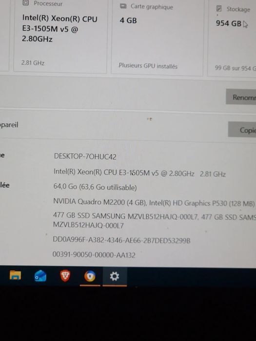 Lenovo ThinkPad P51, Intel Xeon E-1505m, 64gb Ram, 1TB SSD NvME, Windows 11