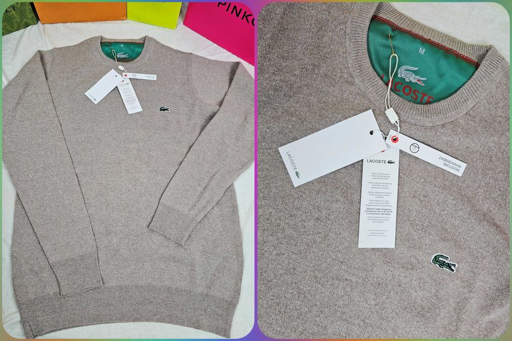 Sweterki męskie Lacoste Ralph Lauren nowość bawełna hit