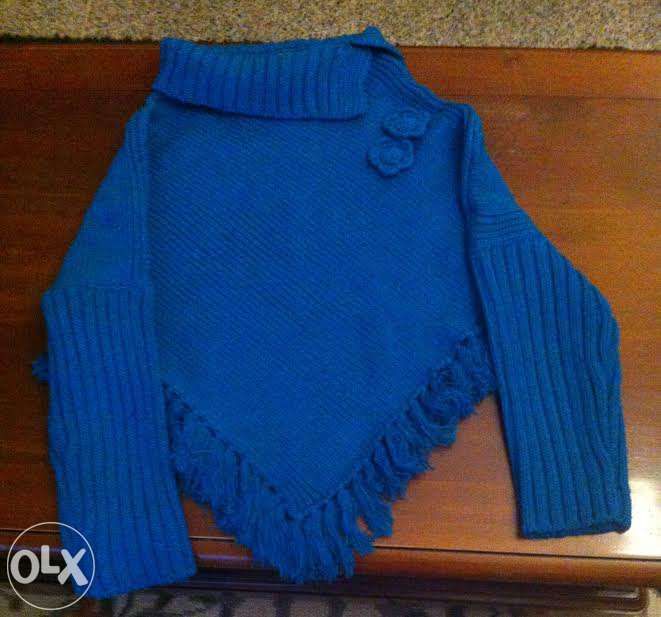 Camisola Lã Tifossi Azul em bico