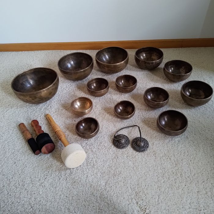 Misy tybetanskie - zestaw 13 szt + tingsha