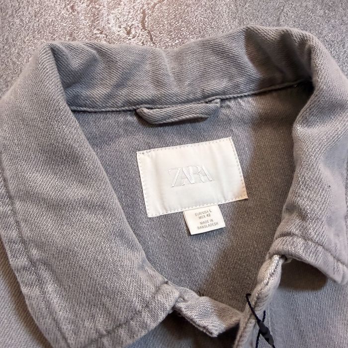Сорочка куртка овершот Zara L/XL розмір оригінал сіра джинсова чоловіча