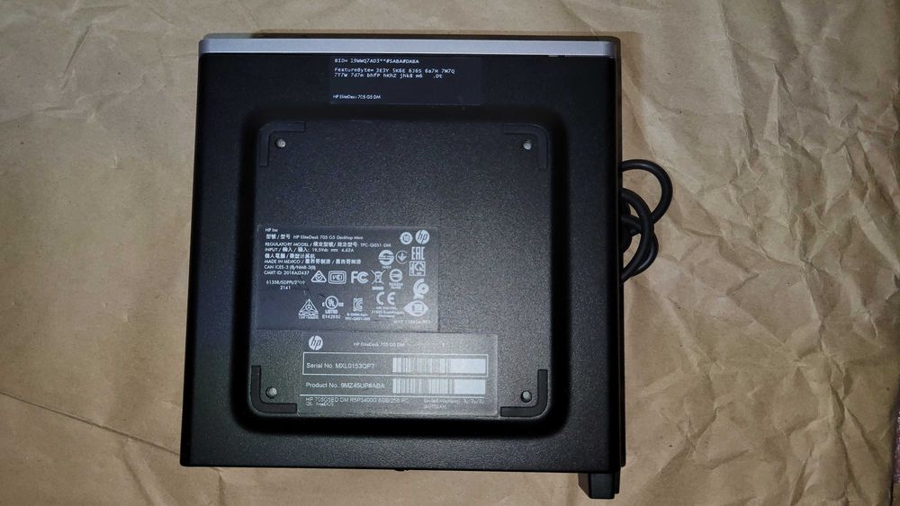 МиниПК AMD Ryzen 5 PRO 3400G/Vega 11/8-256Gb/WiFi HP EliteDesk 705 G5