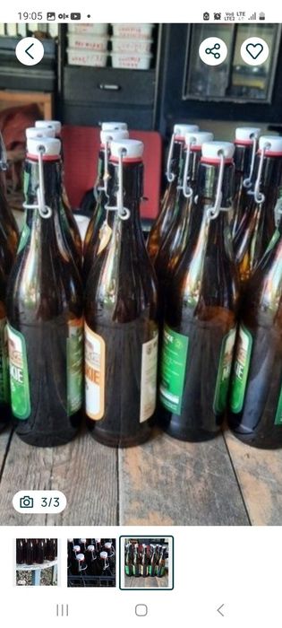 Butelki 0,5l z zamknięciem sprężynowym  40 sztuk.