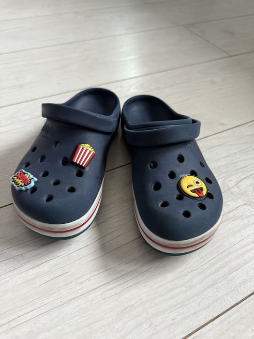 Klapki chodaki crocs 34/35 J3 granatowe