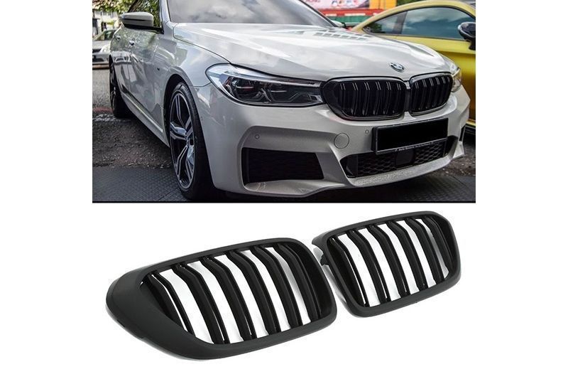 GRELHA DIANTEIRA LAMA DUPLA PRETO FOSCO PARA BMW SERIE 6 G32 2018-2020