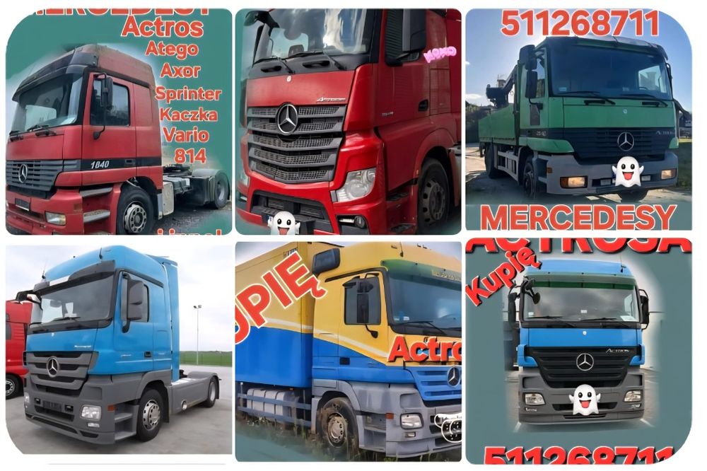 Skup aut Mercedesów Toyot Corolla Avensis Sprinter Actros Kaczka Hilux
