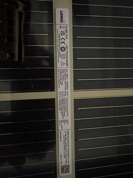 Сонячна панель Longi 645Вт Solar LR7-72HVD-645M Bifacial Hi-MO X10 NEW