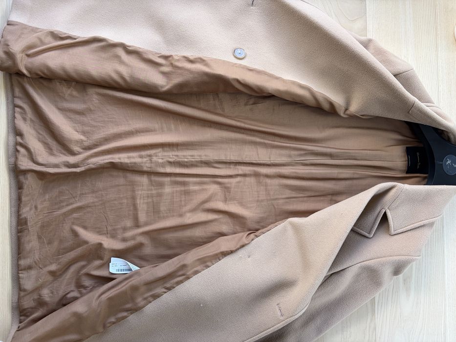 Płaszcz Massimo Dutti camelowy karmelowy beżowy
